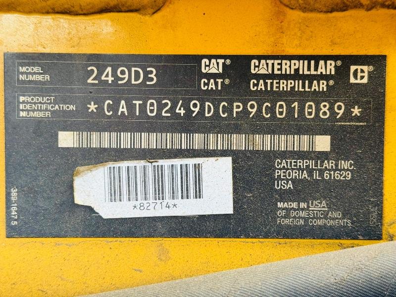 CATERPILLAR 249D3 TRACKED SKIDSTEER*C/W BUCKET*YEAR 2021*VIDEO*