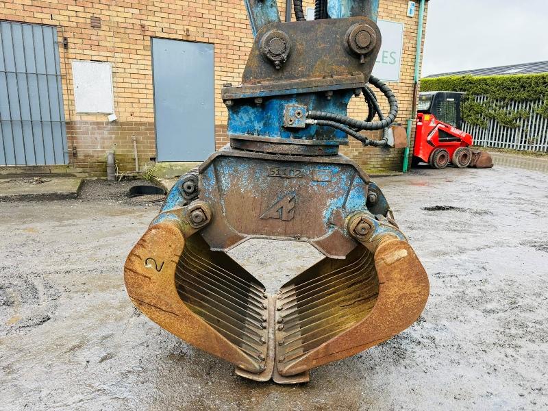 FUCHS MHL 320 HIGH RISE SCRAP HANDLER*C/W ROTATING SCRAP GRAB*VIDEO*