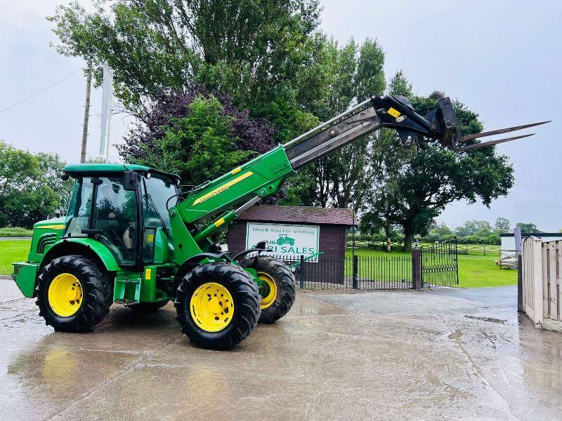 JOHN DEER 3800 4WD TELEHANDLER C/W PIN & CONE HEAD STOCK & TINES *VIDEO*