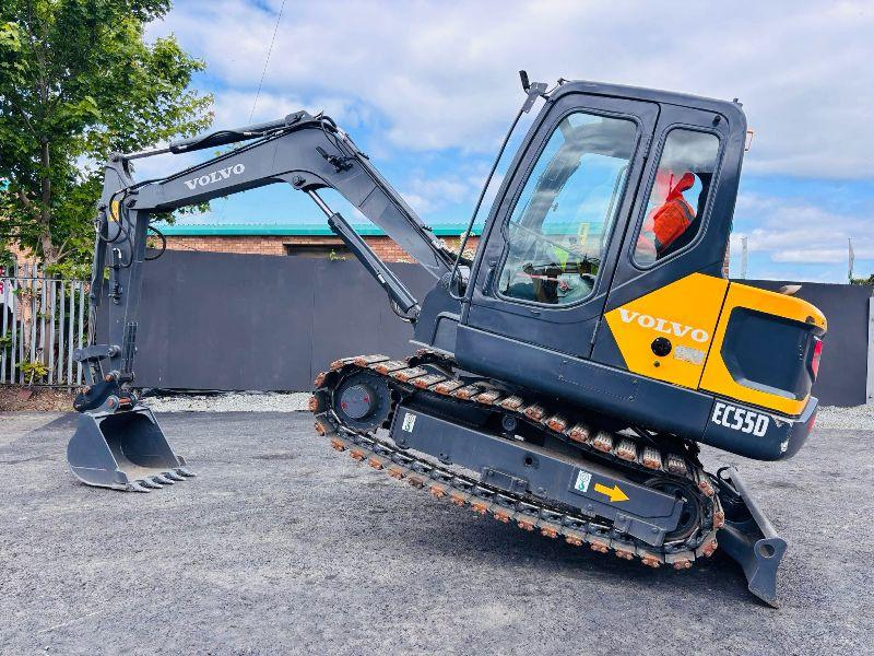 VOLVO EC55D RUBBER BLOCK TRACKS EXCAVATOR *YEAR 2017*C/W BUCKET*VIDEO*