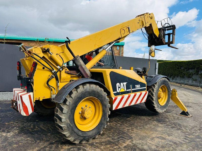 CATERPILLAR TH63 TELEHANDLER*C/W JACK LEGS*VIDEO*