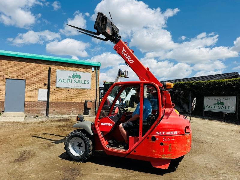 MANITOU SLT415B TELEHANDLER*C/W PALLET TINES*VIDEO*