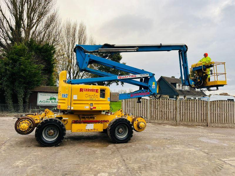 GENIE Z-60/34 4WD ARTICULATED RAIL ROAD BOOM LIFT *20.3M* REMOTE CONTROL *VIDEO*