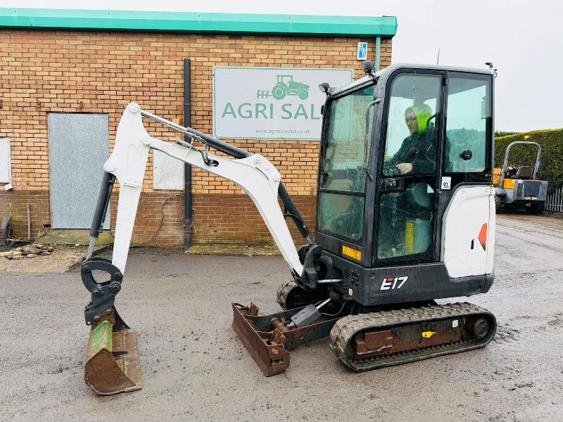 BOBCAT E17 EXCAVATOR*1503 HOURS*YEAR 2019*C/W BUCKET*VIDEO*