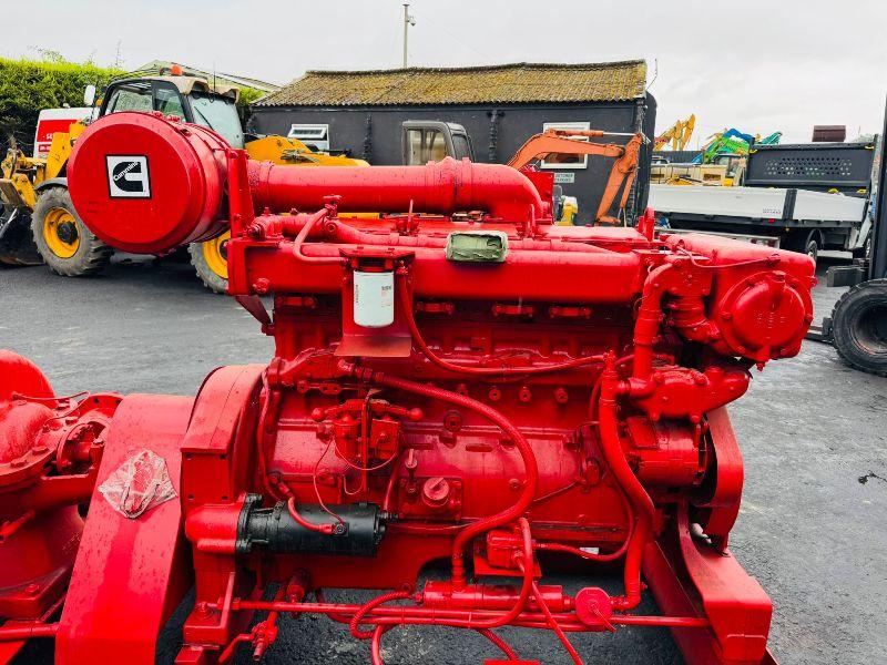 CUMMINGS N-855-F 6 INCH WATER PUMP *C/W 6 CYLINDER ENGINE*VIDEO*