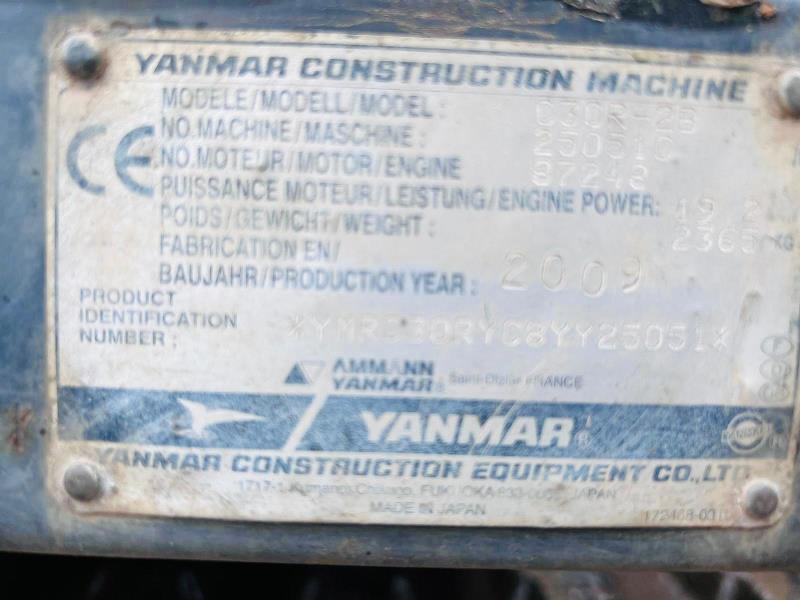 YANMAR C30R TRACKED DUMPER *YEAR 2009* C/W ROLE FRAME AND CANOPY *VIDEO*