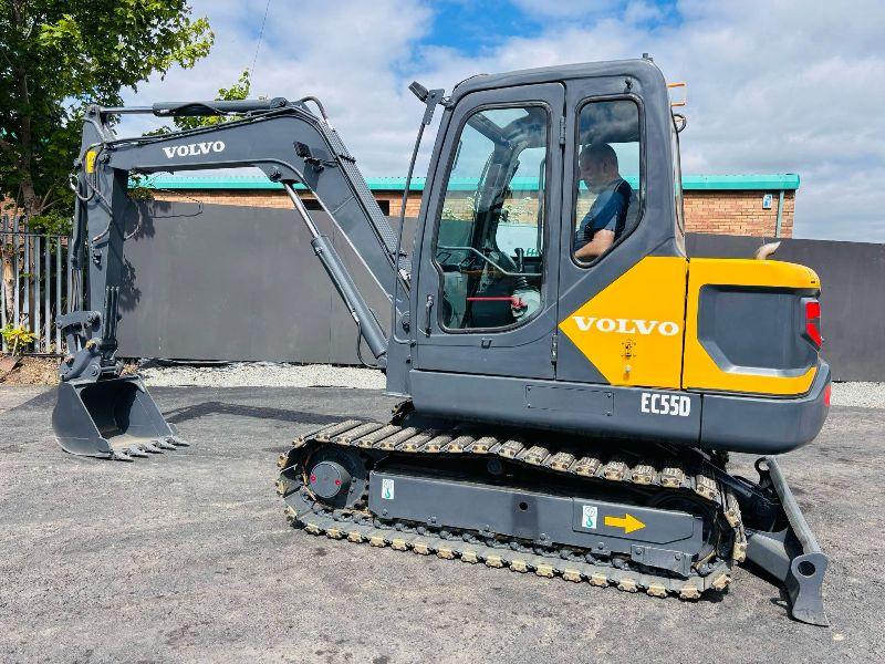 VOLVO EC55D RUBBER BLOCK TRACKS EXCAVATOR *YEAR 2017*C/W BUCKET*VIDEO*