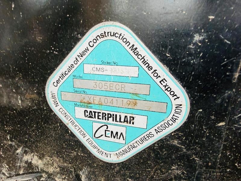 CATERPILLAR 305E EXCAVATOR*C/W GRAPPLE*YEAR 2014*5843 HOURS*VIDEO*