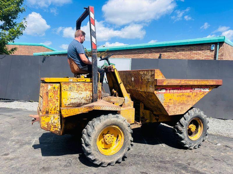THWAITES 3 TONNE STRAIGHT TIP DUMPER*C/W PERKINS ENGINE* VIDEO*