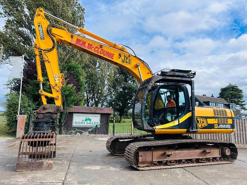 JCB JS220 TRACKED EXCAVATOR *4737 HOURS* C/W QUICK HITCH & ROTATING SELECTOR GRAB *VIDEO*