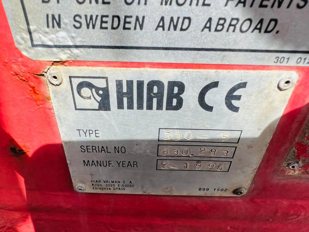 HIAB 330-5 CRANE C/W 2 X SUPPORT LEGS & HIAB 90 FLY JIB 