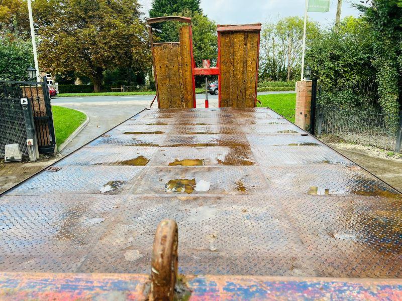 TWIN AXLE DRAG TRAILER * 23 FOOT LONG * C/W HYDRAULIC RAMPS *VIDEO*