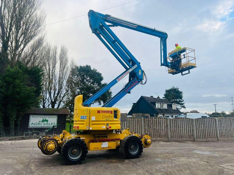 GENIE Z-60/34 4WD ARTICULATED RAIL ROAD BOOM LIFT *20.3M* REMOTE CONTROL *VIDEO*