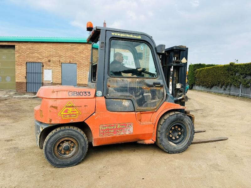 TOYOTA 02-7F040 FORKLIFT*C/W PALLET TINES*VIDEO*