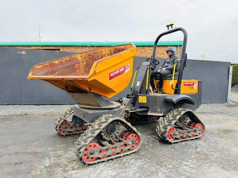 MECALAC TAS3 3 TONNE TRACKED SWIVLE SKIP DUMPER*2018*1053 HOURS*VIDEO*