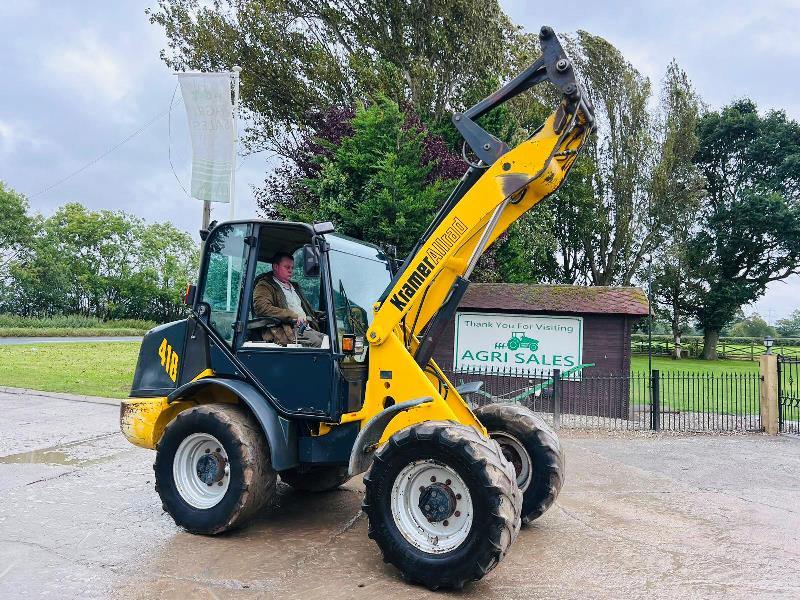 KRAMER 418 4WD LOADING SHOVEL C/W QUICK HITCH & 4WS *VIDEO*