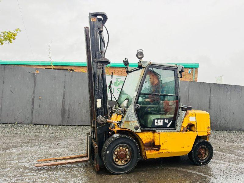 CATERPILLAR DP40K 2 4 TONNE FORKLIFT*C/W PALLET TINES*VIDEO*