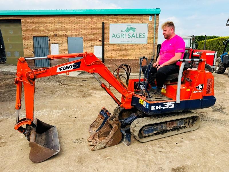 KUBOTA KH-35 MINI EXCAVATOR*C/W SELECTION OF BUCKETS*VIDEO*
