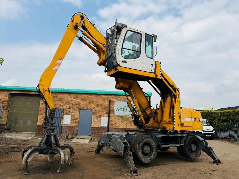 LIEBHERR 316 HRC SCRAP HANDLER*C/W ROTATING SCRAP GRAB*VIDEO*