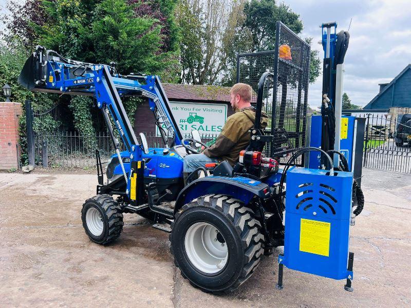 SONALIKA T2A 4WD TRACTOR *ONLY 26 HOURS* C/W LOADER, BUCKET & FLAIL CUTTER *VIDEO*