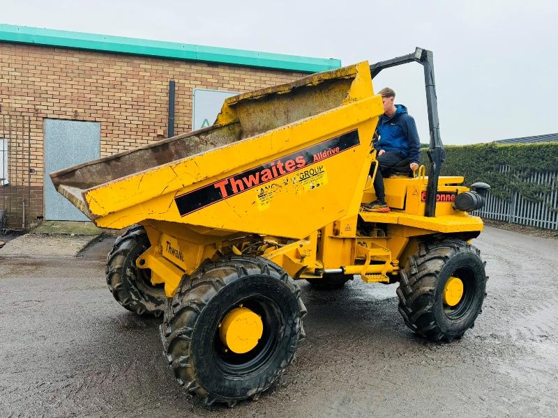 THWAITES 6 TONNE DUMPER*C/W PERKINS ENGINE*VIDEO*