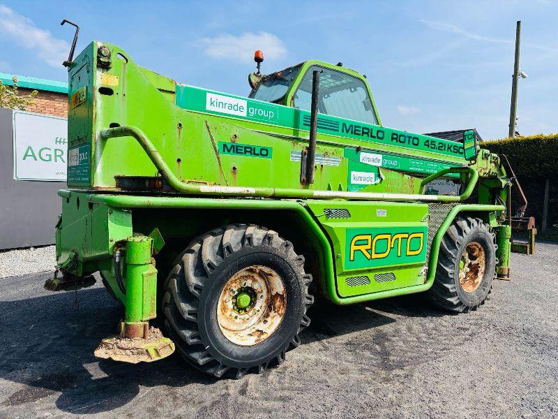 MERLO ROTO 45.21 KSC TELEHANDLER*NON RUNNER* C/W PALLET TINES*VIDEO*
