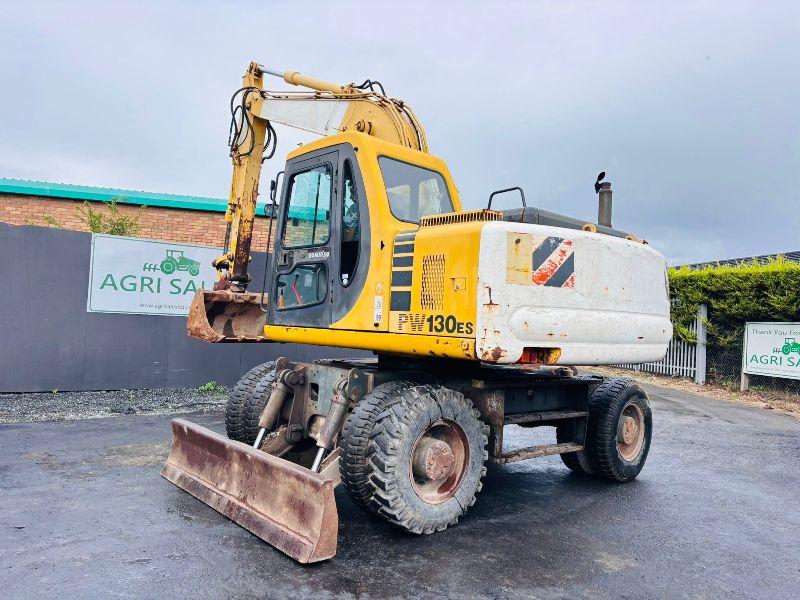 KOMATSU PW130ES 4WD WHEELED EXCAVATOR *C/W BUCKET *VIDEO*