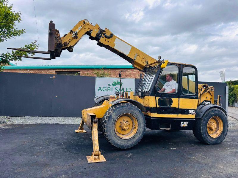 CATERPILLAR TH63 4WD TELEHANDLER *C/W SWAY & PALLET TINES*VIDEO*