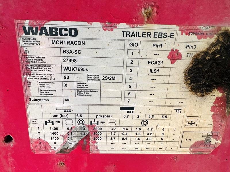 WILCOX COMMERCIAL HALF PIPE BULKER TRAILER *YEAR 2009* C/W AIR OPERATED TAILGATE 
