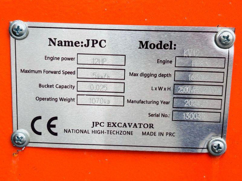 *NEW UNUSED* JPC KV12 TRACKED MINI EXCAVATOR*CHOICE OF 4*C/W BUCKET*VIDEO*