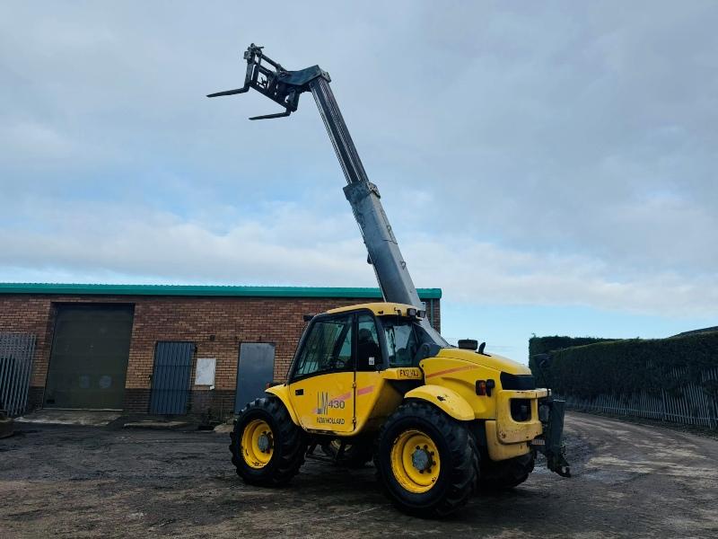 NEW HOLLAND LM430 TELEHANDLER*C/W PALLET TINES*VIDEO*