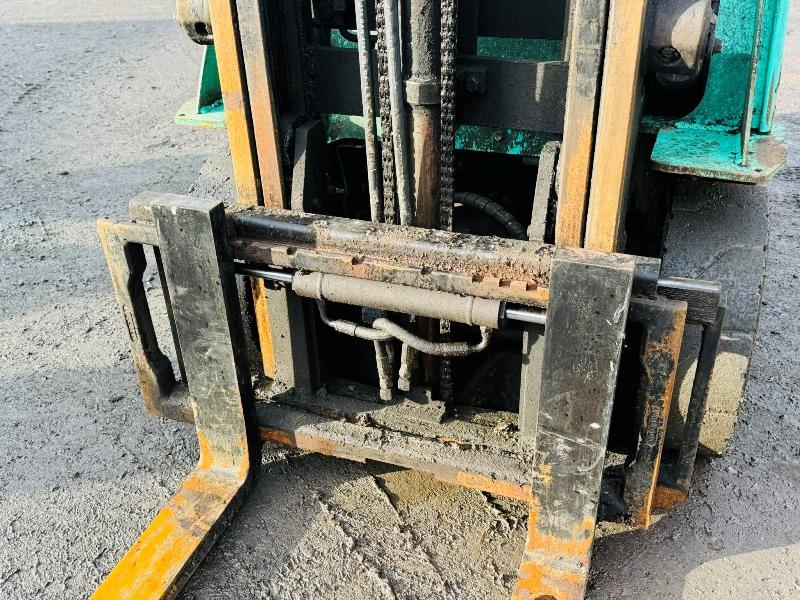 MITSUBISHI FG18N FORKLIFT*C/W SIDESHIFT AND PALLET TINES*VIDEO*