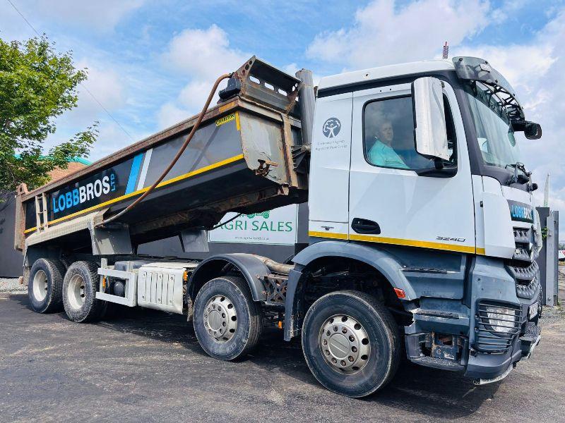 MERCEDES AROCS 3240K 8X4 TIPPER TRUCK*C/W EASY SHEET*YEAR 2016*VIDEO*