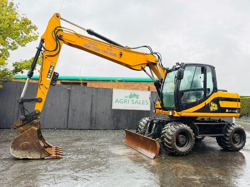 JCB JS145 WHEELED EXCAVATOR*C/W BUCKET*VIDEO*