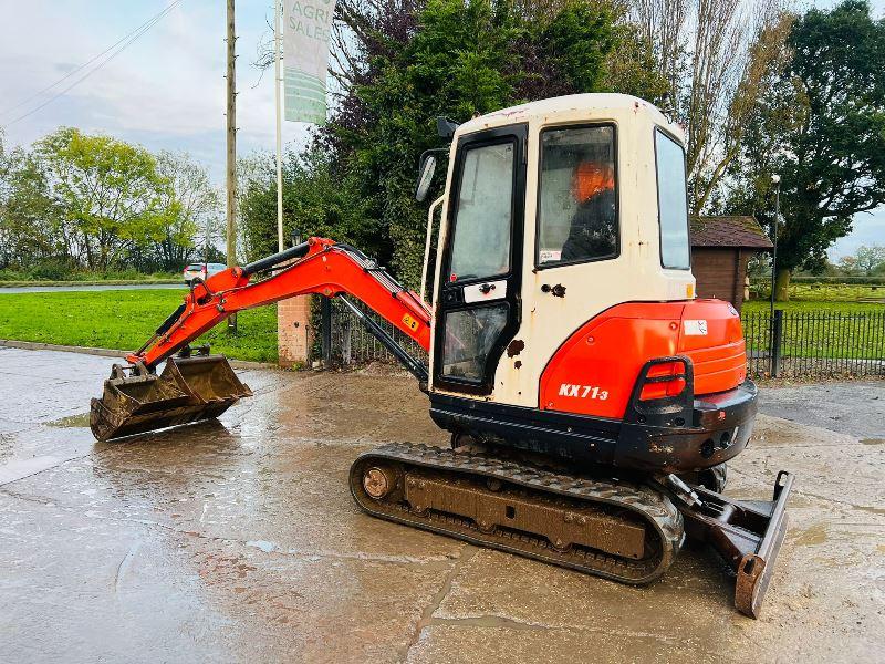KUBOTA KX71-3 EXCAVATOR *YEAR 2012, 4178 HOURS* C/W 3 X BUCKETS *VIDEO*