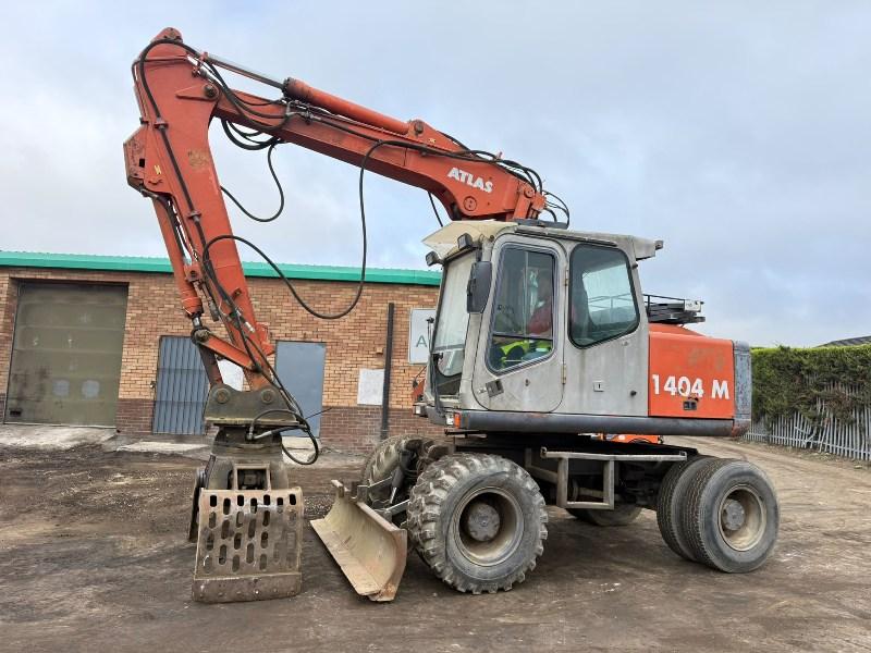 ATLAS 1404M WHEELED EXCAVATOR*C/W ROTATING SLECETOR GRAB*VIDEO*