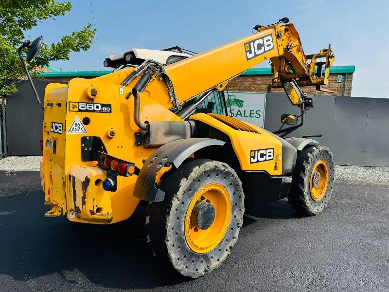 JCB 560-80 TELEHANDLER*PS TURBO*C/W PALLET TINES*YEAR 2016*VIDEO*