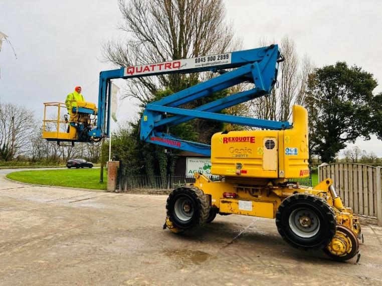 GENIE Z-60/34 4WD ARTICULATED RAIL ROAD BOOM LIFT *20.3M* REMOTE CONTROL *VIDEO*