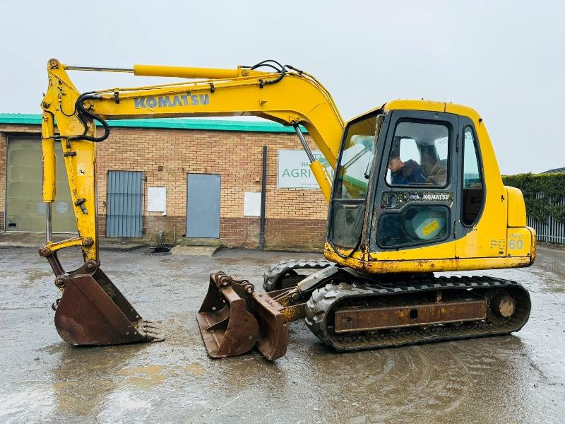 KOMATSU PC60 EXCAVATOR *C/W 2 BUCKETS*VIDEO*