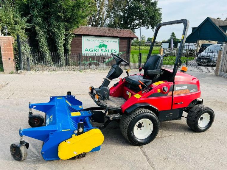 SHIBAURA CM364 RIDE MOWER *1623 HOURS* C/W ROLE BAR *VIDEO*