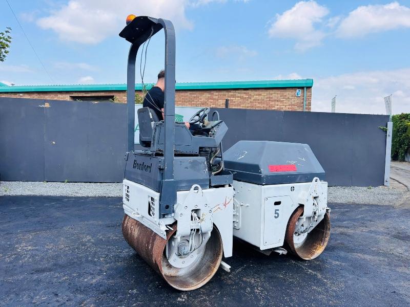 BENFORD TV1300 DOUBLE DRUM VIBRATING ROLLER*C/W SAFETY FRAME*VIDEO*