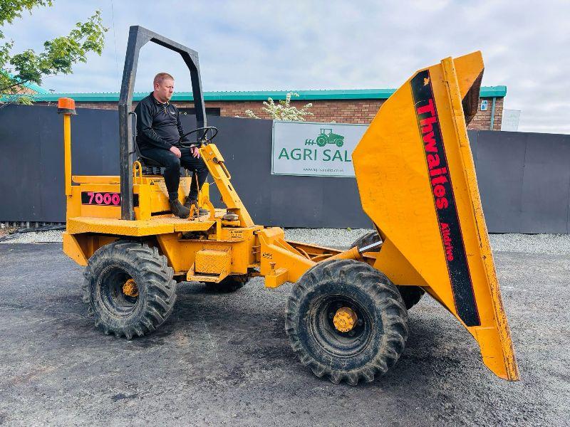 THWAITES 7000 3 TONNE STRAIGHT TIP DUMPER*VIDEO*