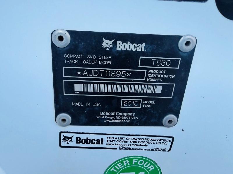 BOBCAT T630 SKIDSTEER*C/W BUCKET*YEAR 2015*2371 HOURS*VIDEO*