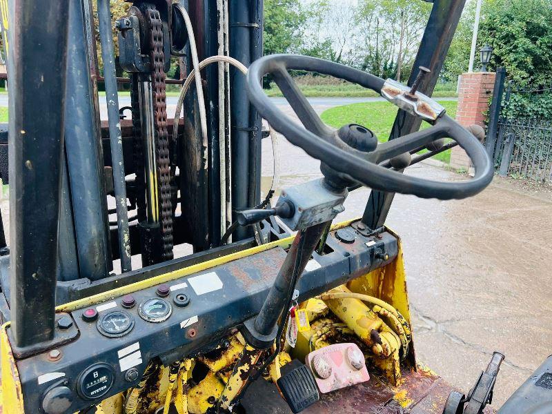 HYSTER 2.5 CONTAINER SPEC DIESEL FORK LIFT C/W SIDE SHIFT & ISUZU ENGINE *VIDEO*