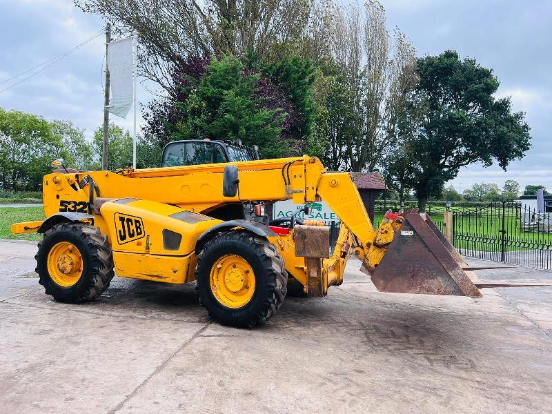 JCB 532-120 4WD TELEHANDLER *12 METERS, 7666 HOURS* C/W TINES & BUCKET *VIDEO*