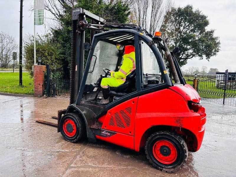 LINDE H40 DIESEL FORKLIFT *YEAR 2016* C/W 2 STAGE MAST *VIDEO*