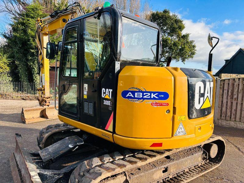 CATERPILLAR 308E2CR EXCAVATOR *YEAR 2014* C/W QUICK HITCH *VIDEO*