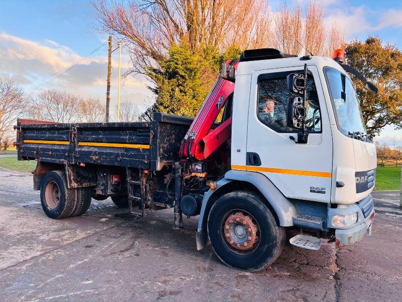 DAF LF55.220 4X2 TIPPER LORRY C/W HIAB 099 CRANE , CHOICE OF 5 *VIDEO*