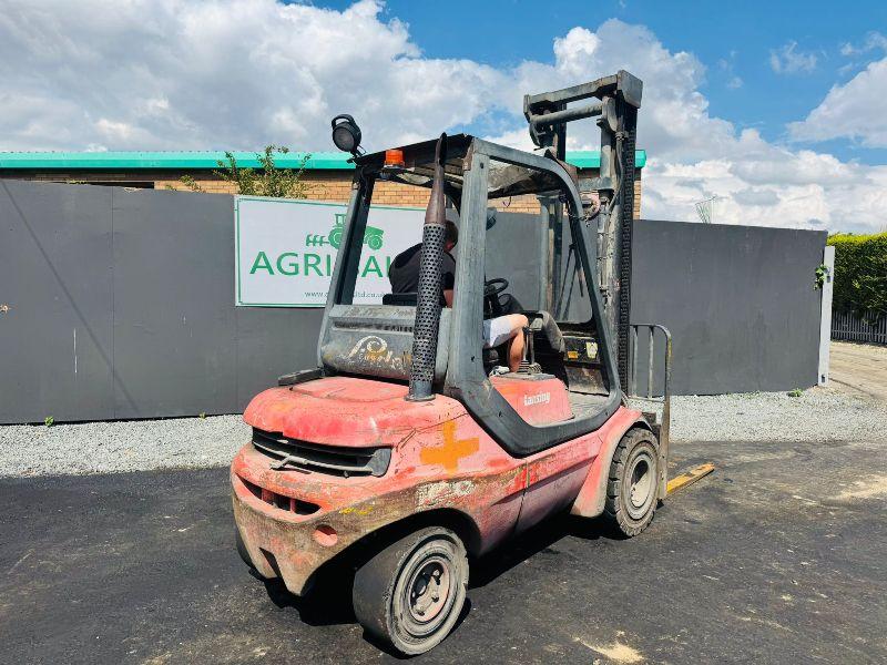 LINDE H30D-03 FORKLIFT*C/W PALLET TINES*VIDEO*