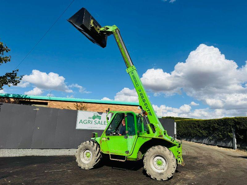 MERLO P26.6EVT 4WD TELEHANDLER*C/W BUCKET*VIDEO*